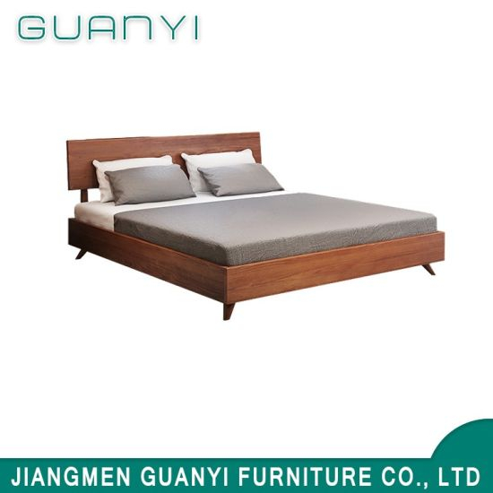 Nuevo King Moderno Doble Esponja AMEICANA CAMA DE MADERA DE LUJO DE LUJO MUEBLES