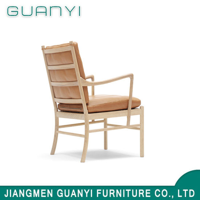 Silla de asiento de tela de tela de tela de ocio de madera de alta calidad para muebles para el hogar
